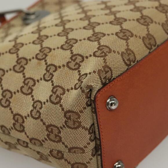 GUCCI GG Canvas Tote Bag Beige Silver - Picture 10 of 16